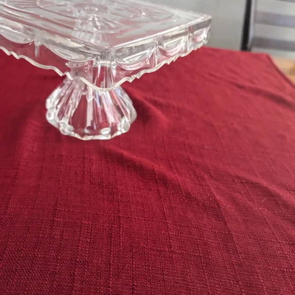 Shannon Crystal 8 " SQUARE Cake splate, Cake Stand - Picture 6 of 6